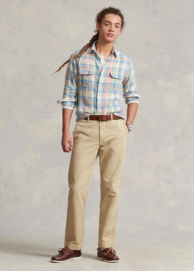 Pantalones Polo Ralph Lauren Hombre Salinger Straight Fit Chino Chile Kaki YQGFL-7149